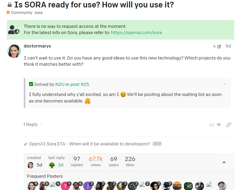 Sora 讨论热度