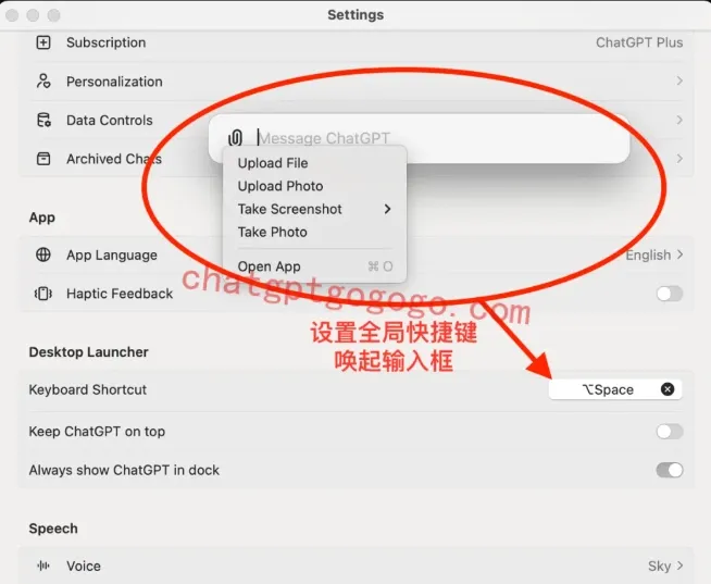 Mac设置ChatGPT