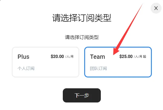 选择 Team
